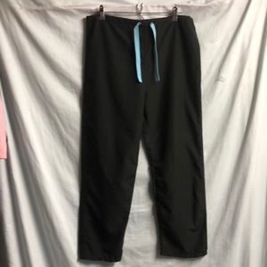 Xs Black scrub pants drawstring waist back pocket like new